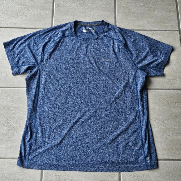 Mens Eddie Bauer Motion Free Dry Active Shirt Tall Extra Large TXL Blue - Picture 1 of 2